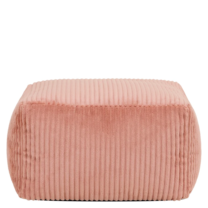 Mini Amara Cord quadratischer Fußhocker - Pink