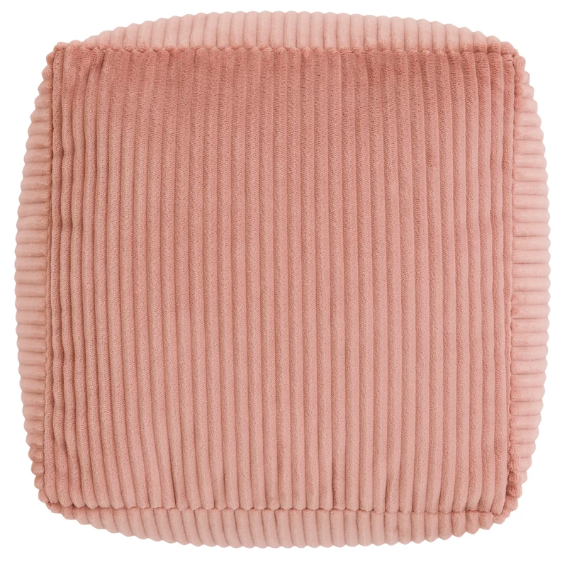 Mini Amara Cord quadratischer Fußhocker - Pink