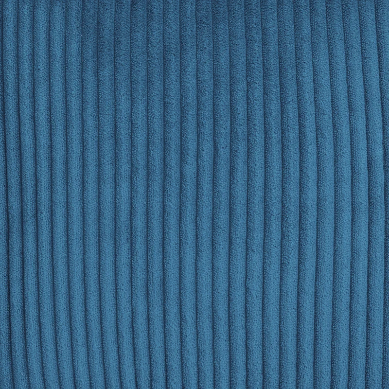 Mini Amara Kord-Quadrat-Fußhocker – Denim-Blau