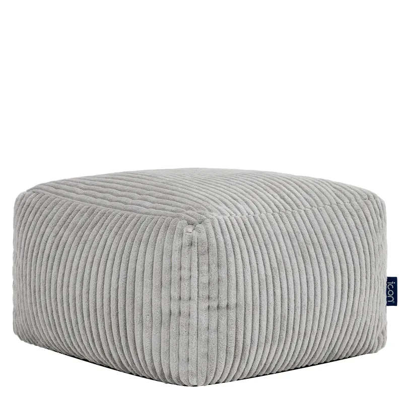 Mini Amara Cord quadratischer Hocker - Grau