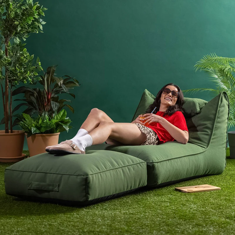 Nova Lounger Sitzsack, Olefin, Khaki-Grün