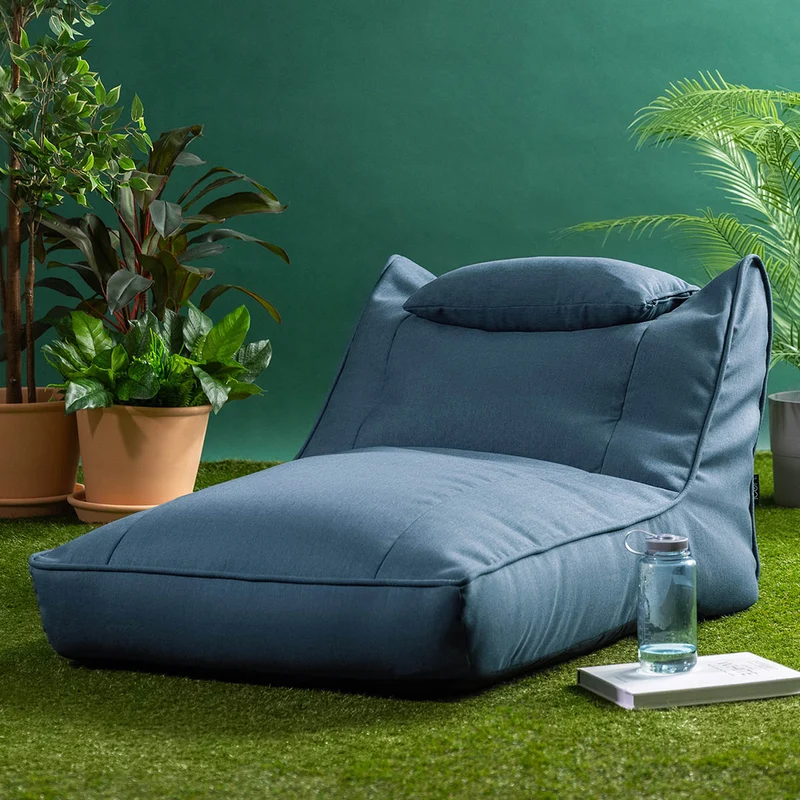 Nova Loungesessel-Sitzsack, Olefin, Denimblau