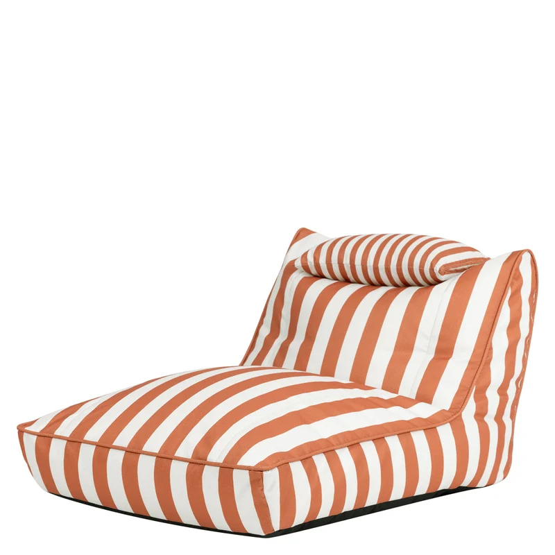 Nova Gewebter Gestreifter Lounger, Terrakotta