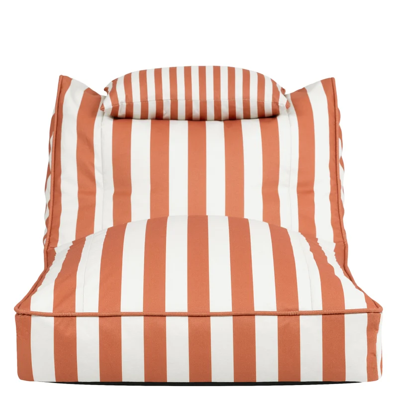 Nova Gewebter Gestreifter Lounger, Terrakotta
