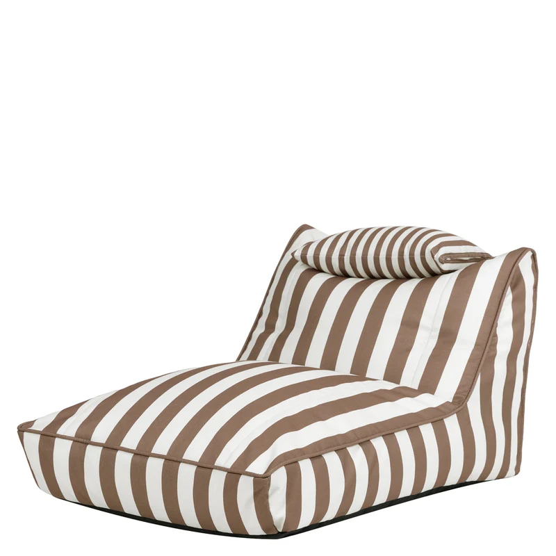 Nova Gewebter Gestreifter Lounger, Schokoladenbraun