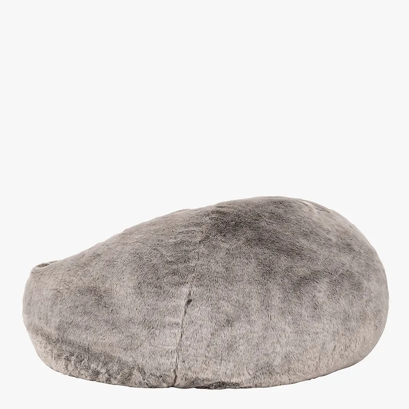 Kenai Cloud Zweisitzer-Sitzsack aus Kunstfell – Arctic Wolf