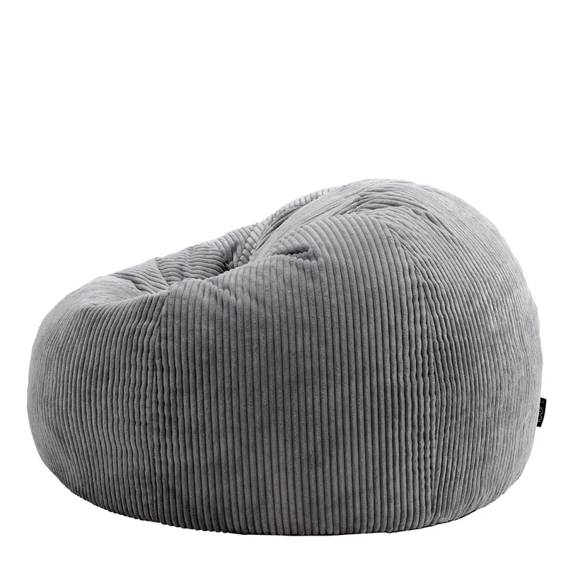 Kingston Klassischer Sitzsack, Cord, Anthrazit