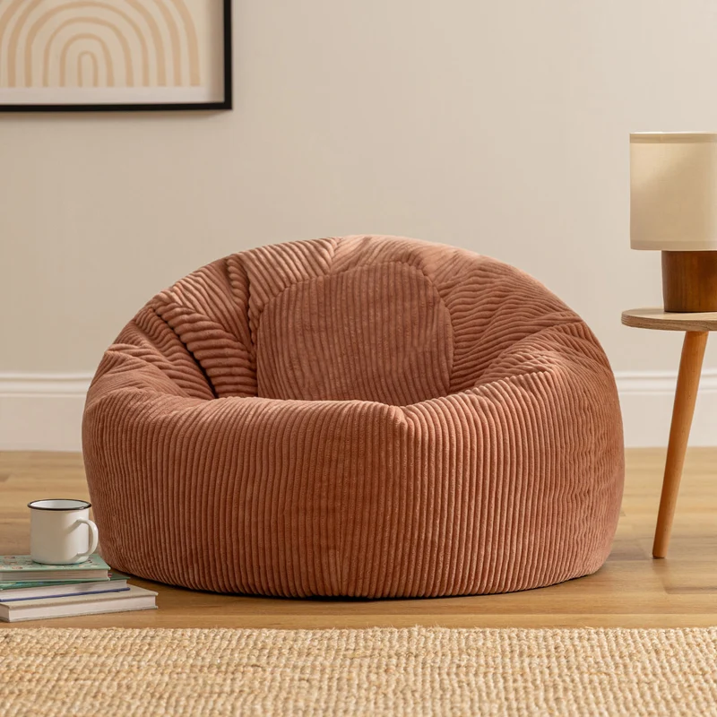 Kingston Klassischer Sitzsack, Cord, Rosa