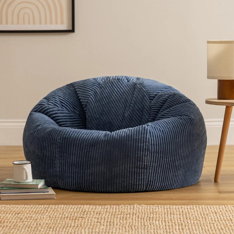Kingston Klassischer Sitzsack, Cord, Denimblau