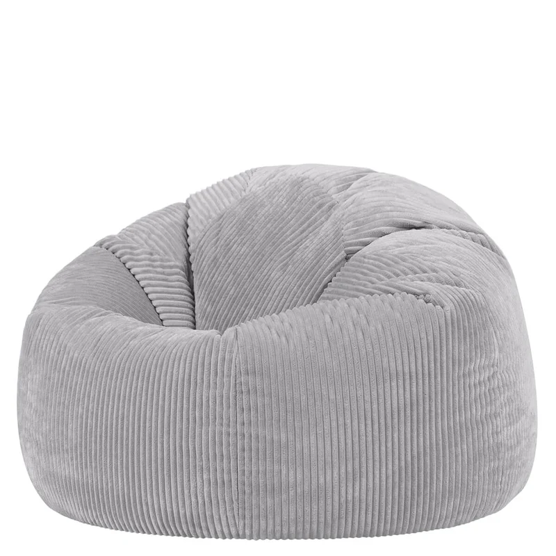 Kingston Klassischer Sitzsack, Cord, Grau