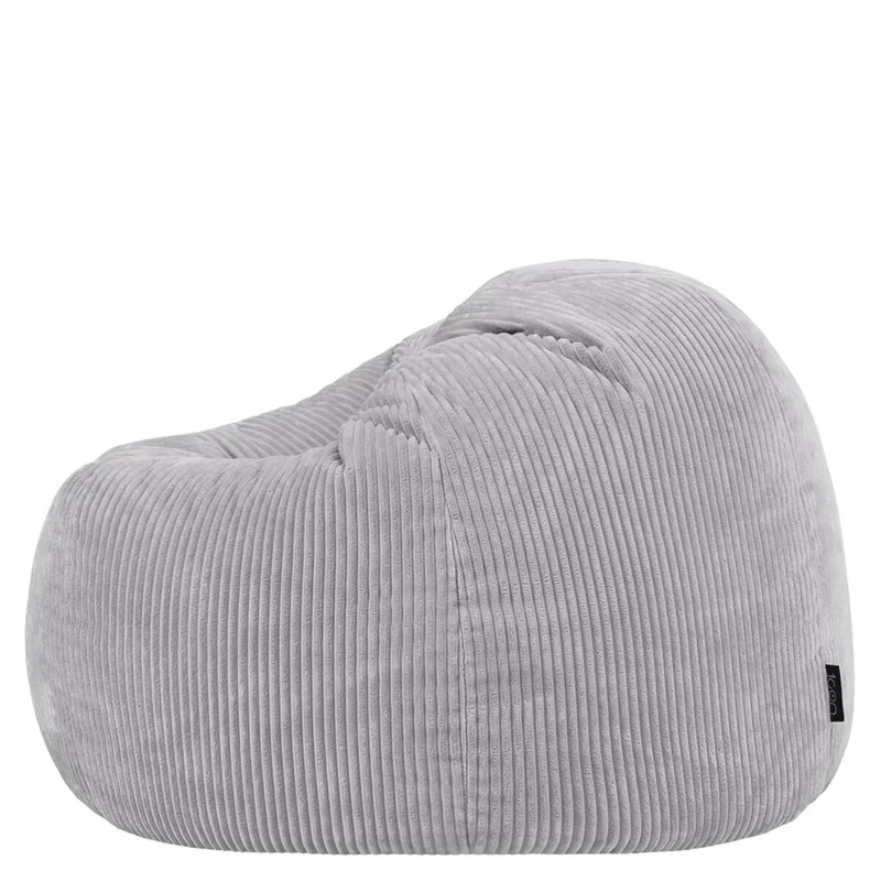 Kingston Klassischer Sitzsack, Cord, Grau