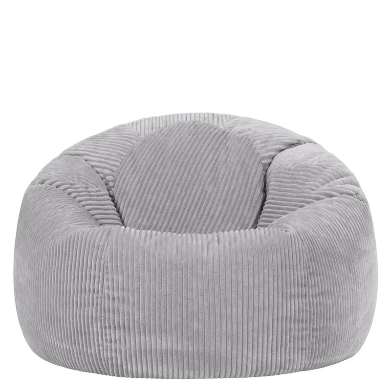 Kingston Klassischer Sitzsack, Cord, Grau