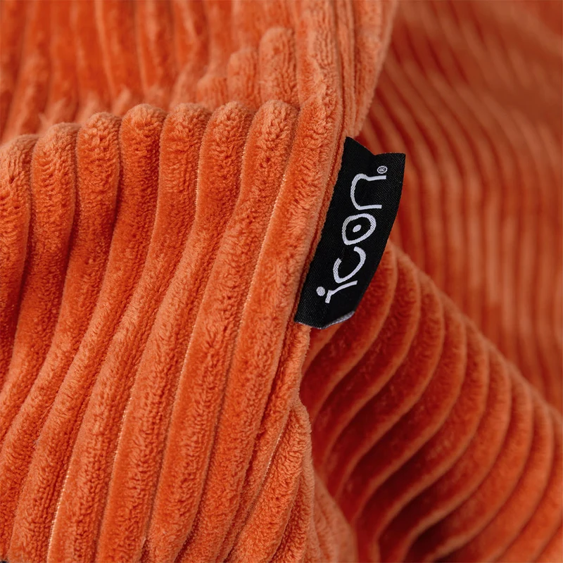 Kingston Klassischer Sitzsack, Cord, Orange Terrakotta