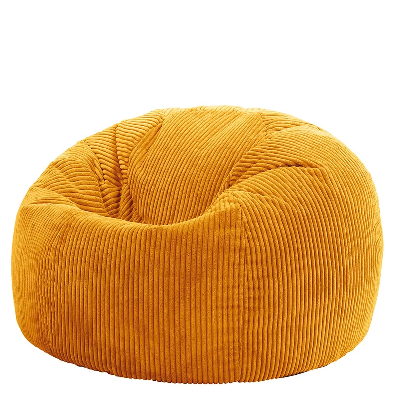 Kingston Cord Klassischer Sitzsack - Ocker-Gelb