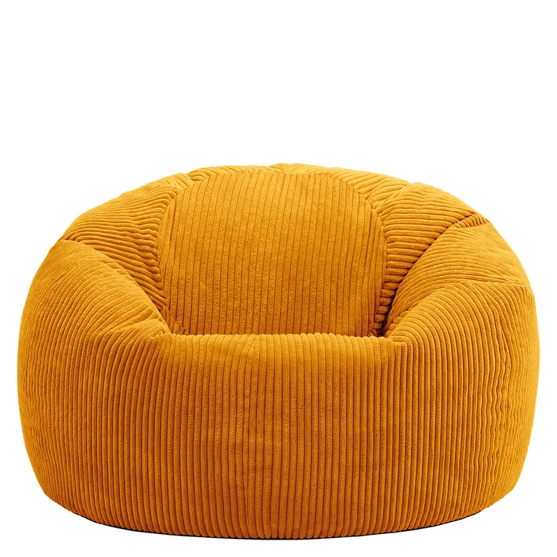 Kingston Cord Klassischer Sitzsack - Ocker-Gelb