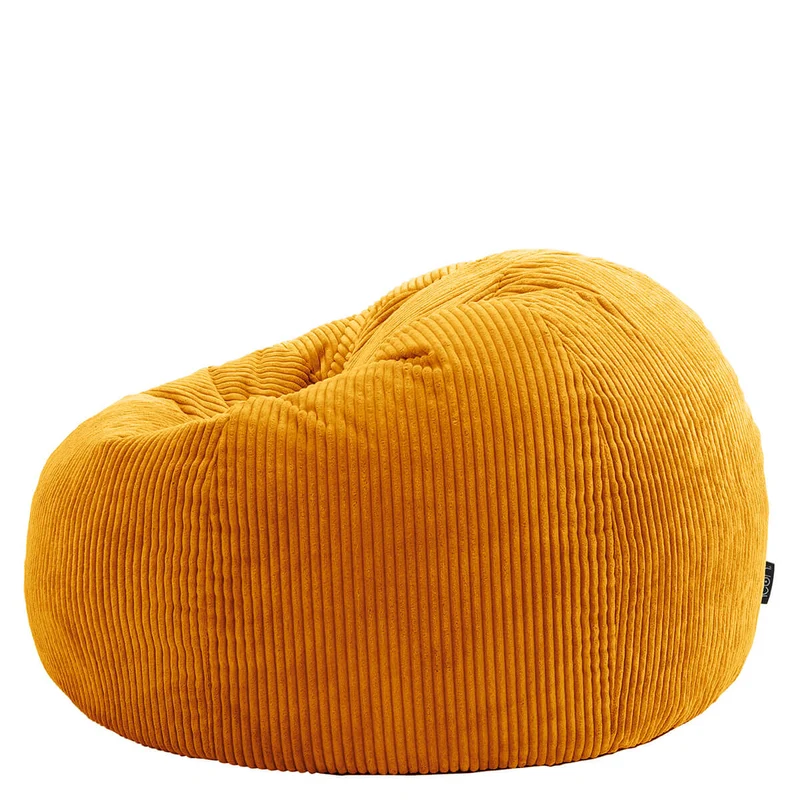 Kingston Cord Klassischer Sitzsack - Ocker-Gelb