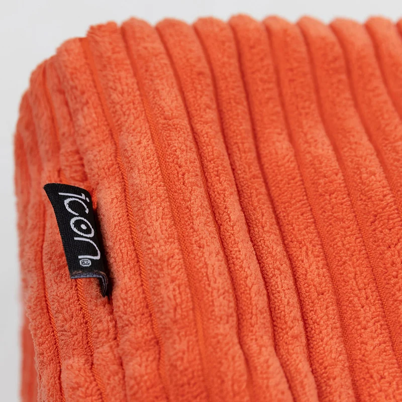 Amara Corduroy Quadratischer Hocker - Orange