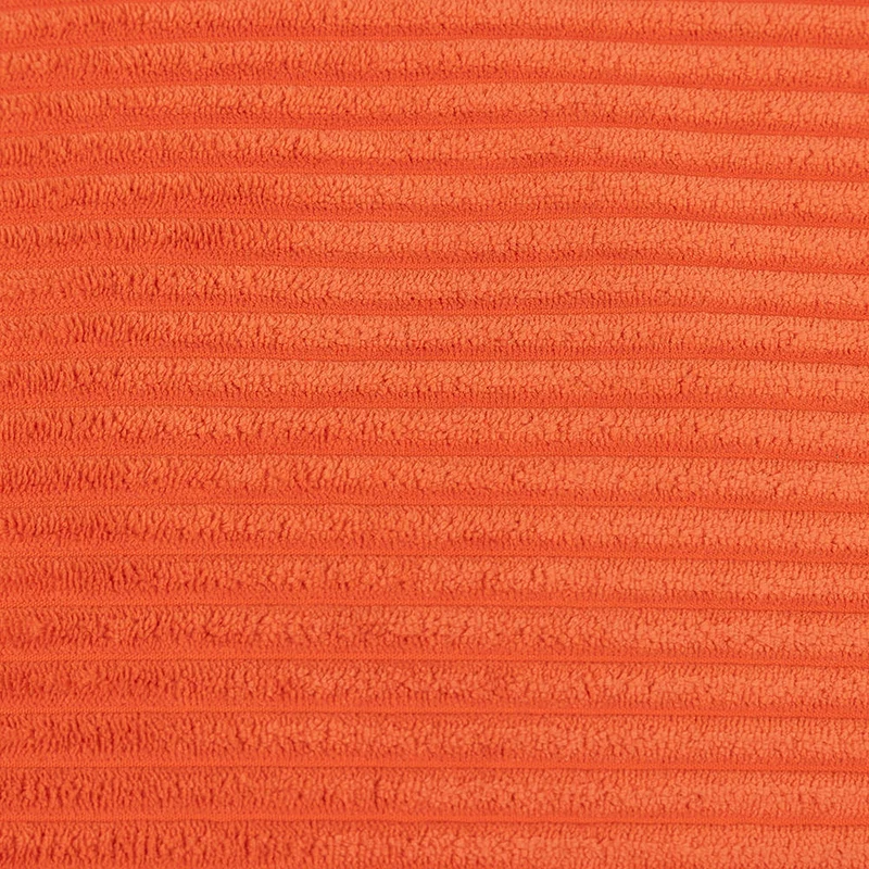 Amara Corduroy Quadratischer Hocker - Orange