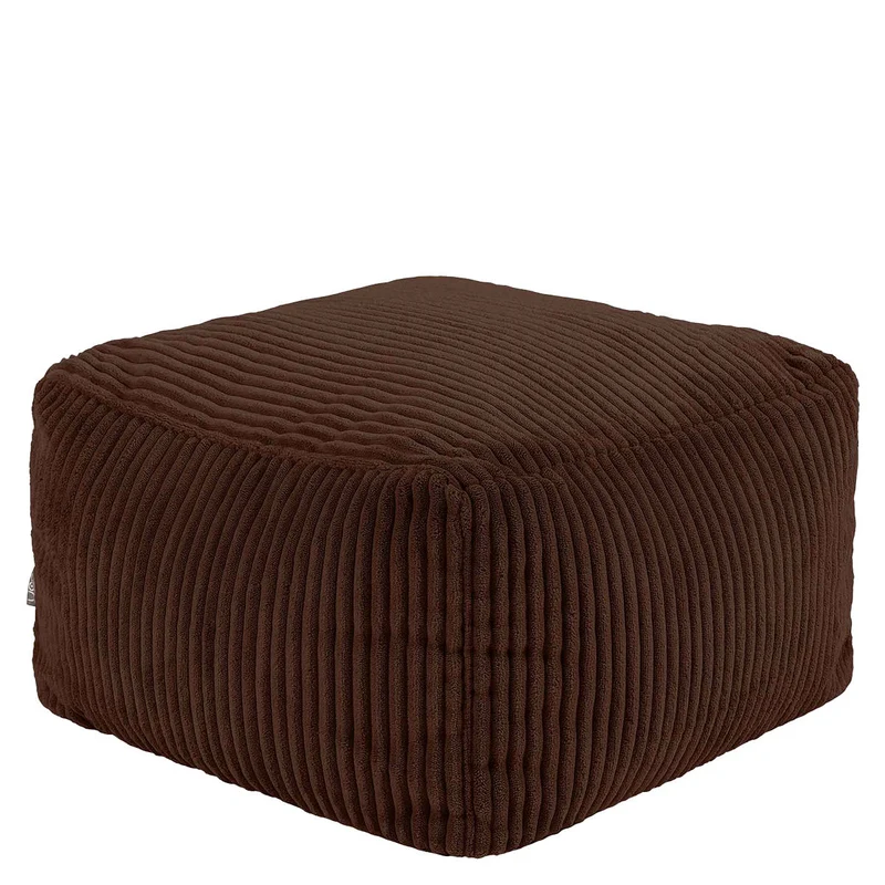 Amara Fußhocker, Cord, Schokoladenbraun