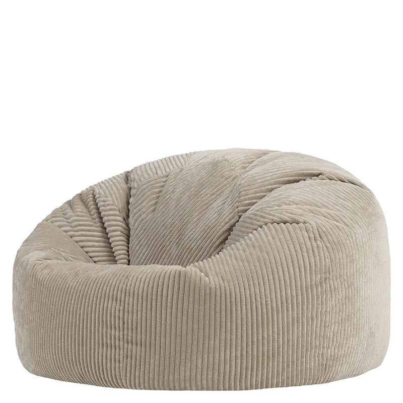 Kingston Klassischer Sitzsack XL, Cord, Steingrau