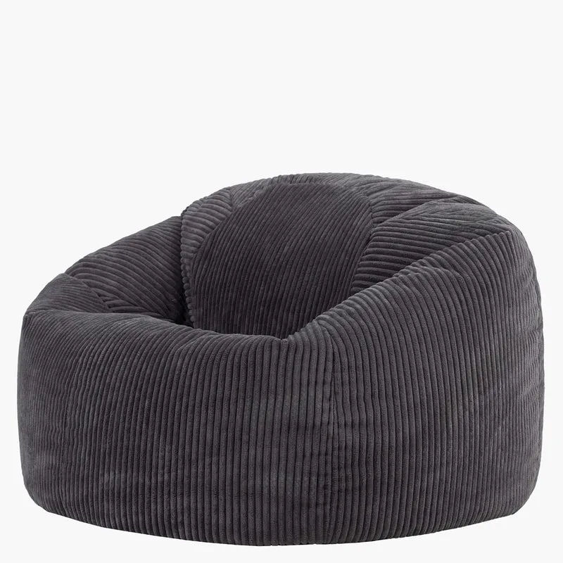 Kingston Klassischer Sitzsack XL, Cord, Anthrazit