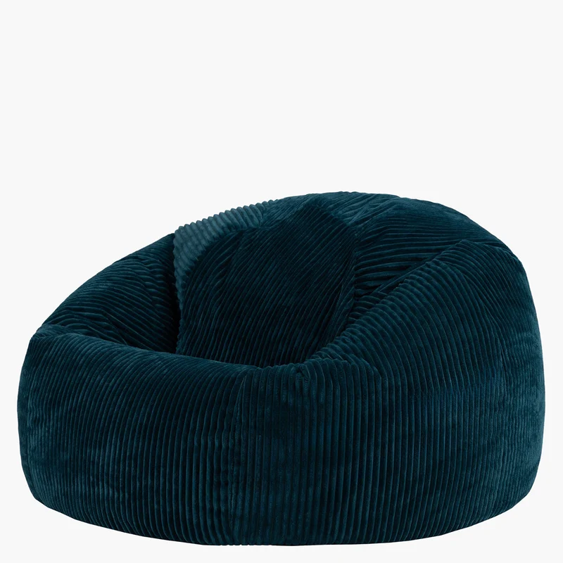 Kingston Klassischer Sitzsack XL, Cord, Blaugrün