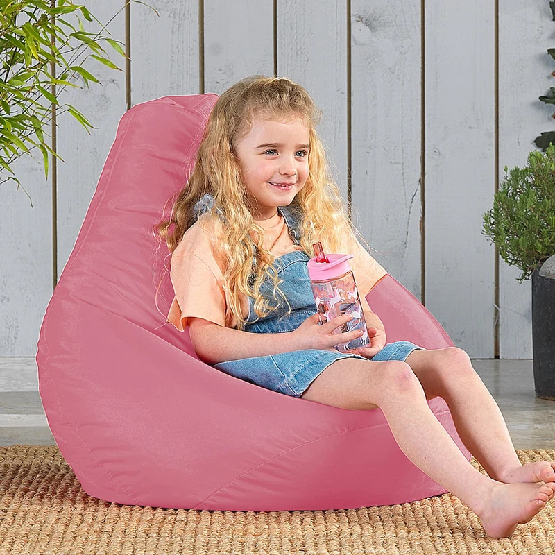 Kids Dalton Indoor-Outdoor Hochlehn-Sitzsack – Hellrosa