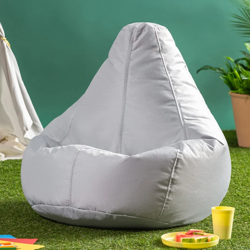 Kids Dalton Indoor-Outdoor Hochlehner-Sitzsack – Grau