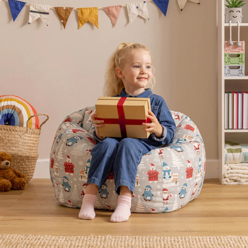 Kinder festlich Weihnachtsmann-Druck Klassischer Sitzsack