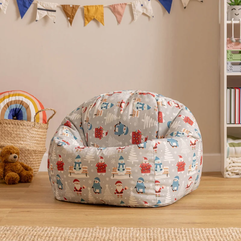 Kinder festlich Weihnachtsmann-Druck Klassischer Sitzsack