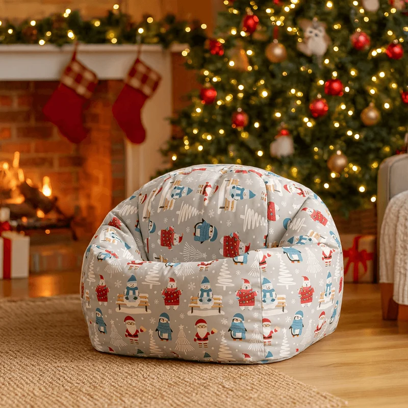 Kinder festlich Weihnachtsmann-Druck Klassischer Sitzsack