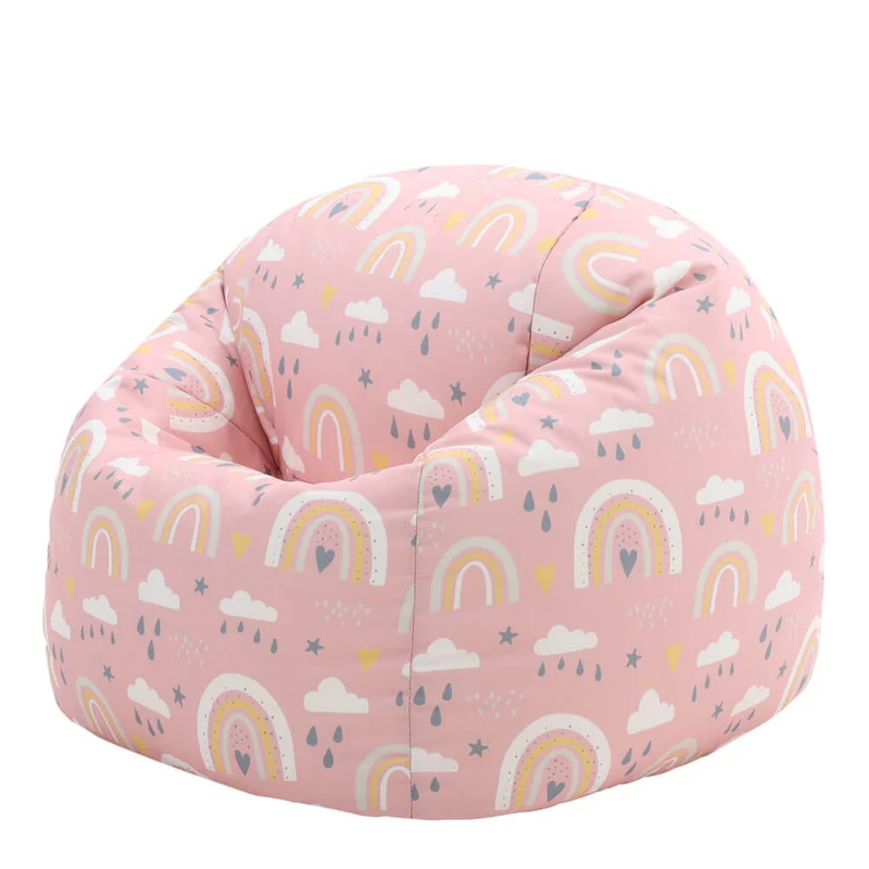 Sitzsack für Kinder mit Regenbogenmuster – Rosa