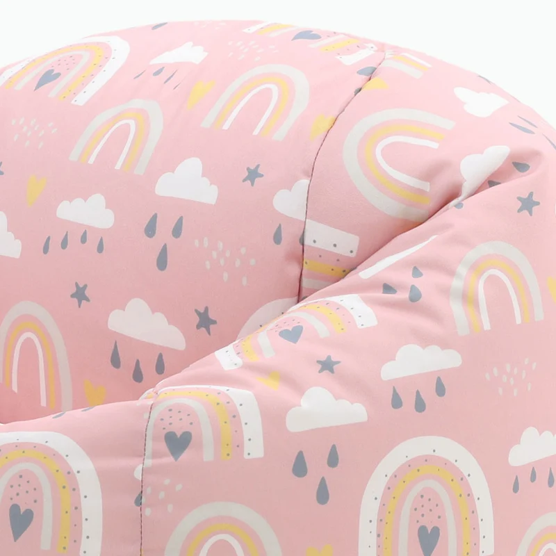 Sitzsack für Kinder mit Regenbogenmuster – Rosa
