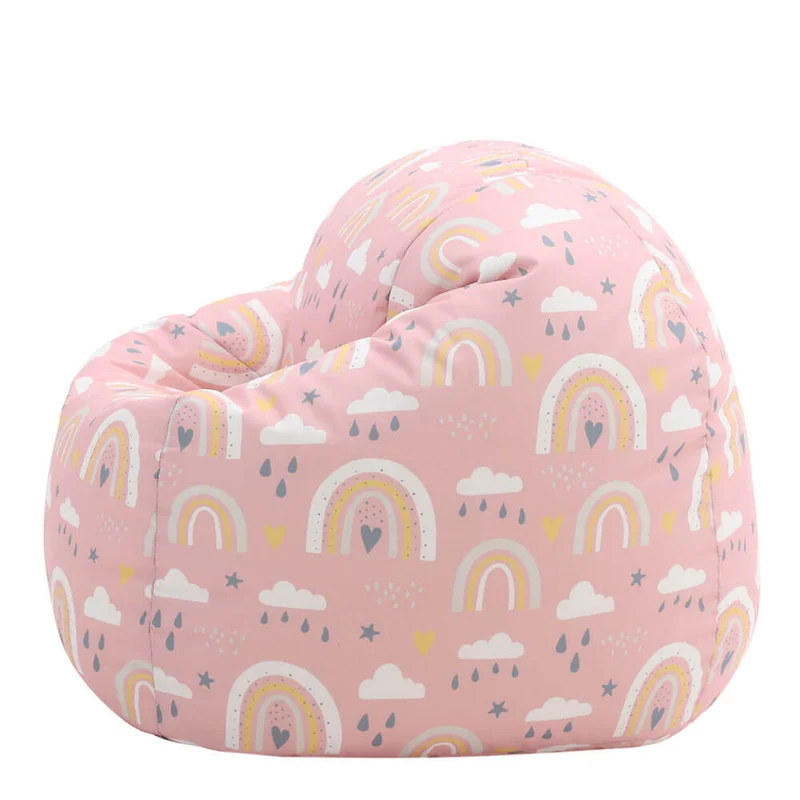 Sitzsack für Kinder mit Regenbogenmuster – Rosa