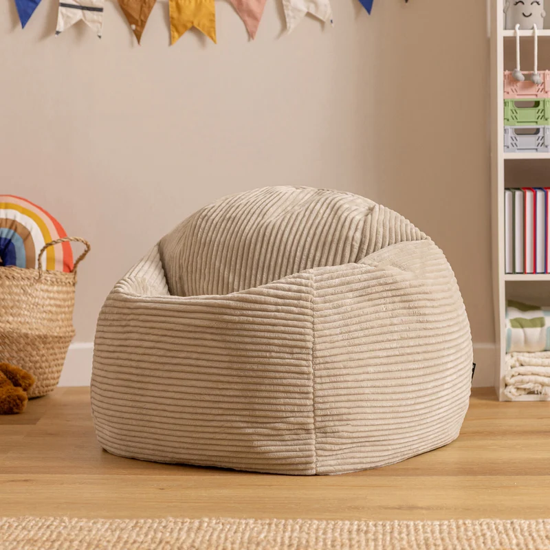 Kinder Kingston Cord-Klassik-Sitzsack - Stone
