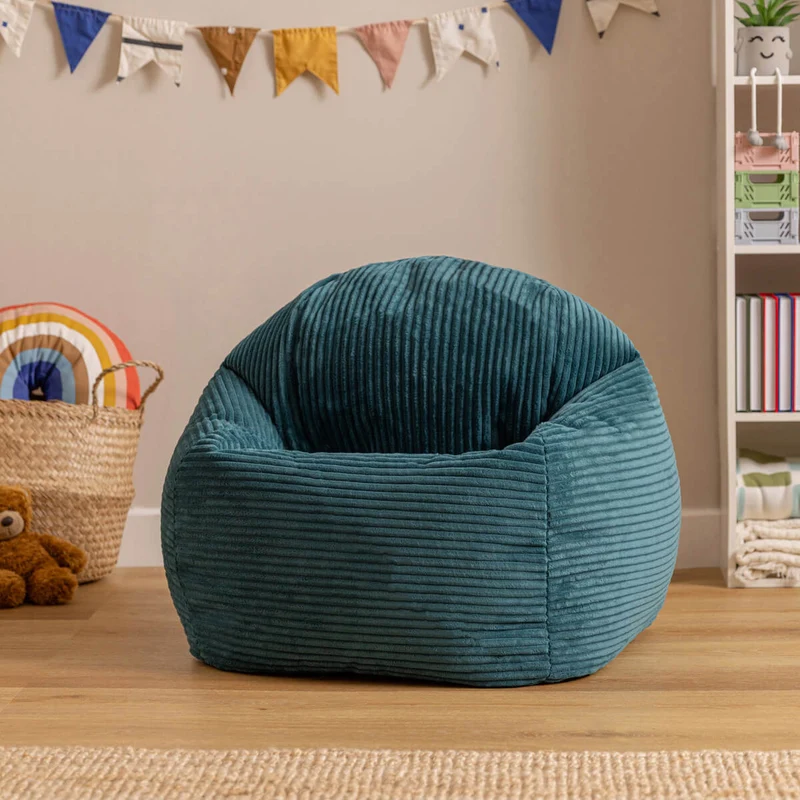 Kinder Kingston Klassischer Cord-Sitzsack - Petrol