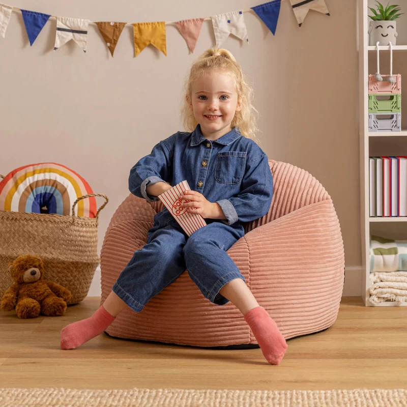Kinder Kingston Cord Classic Sitzsack - Rosa
