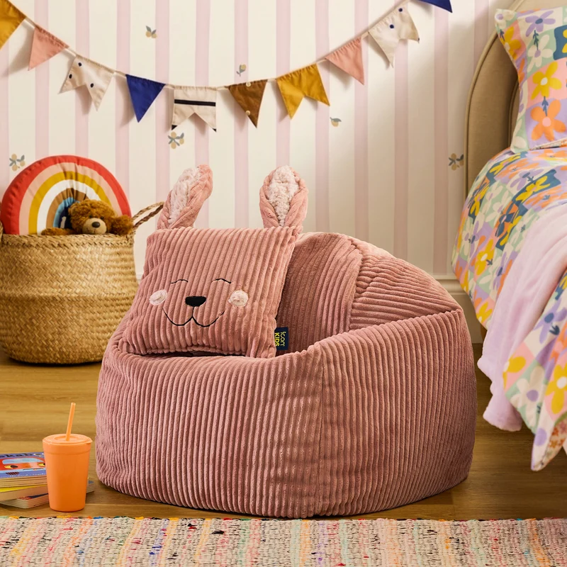 Kinder Kingston Cord Classic Sitzsack - Rosa