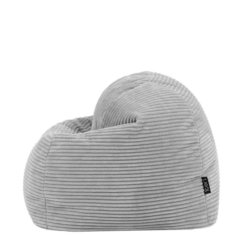 Kinder Kingston Cord Corduroy Classic Sitzsack – Grau