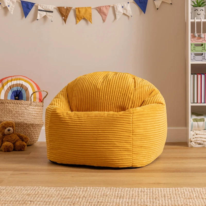 Kids Kingston Corduroy Classic Sitzsack – Ockergelb