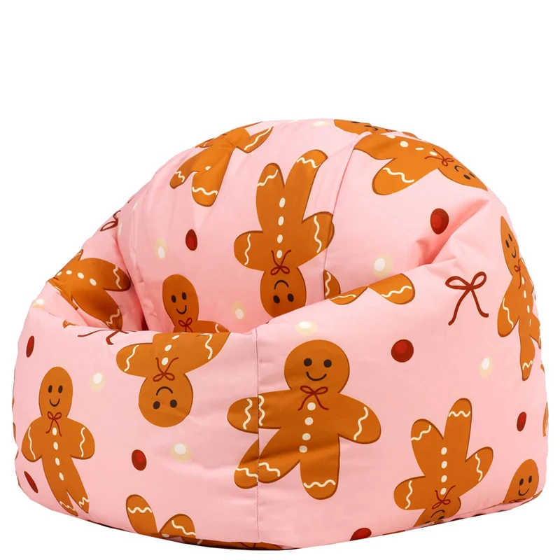 Festlicher Lebkuchen-Druck-Sitzsack für Kinder