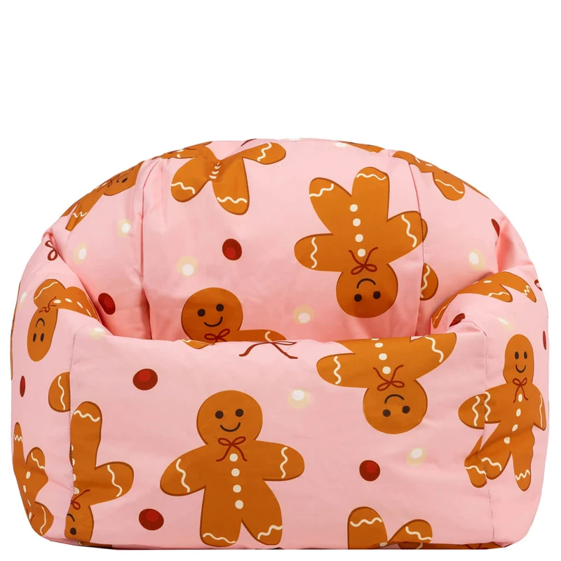 Festlicher Lebkuchen-Druck-Sitzsack für Kinder