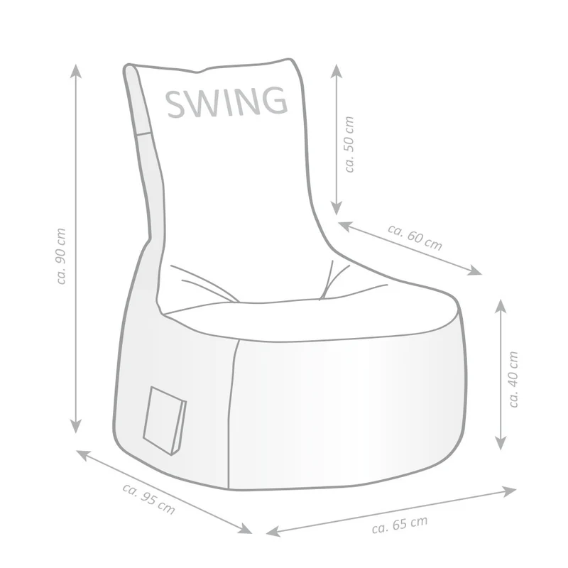 Sitzsack Swing Scuba, braun