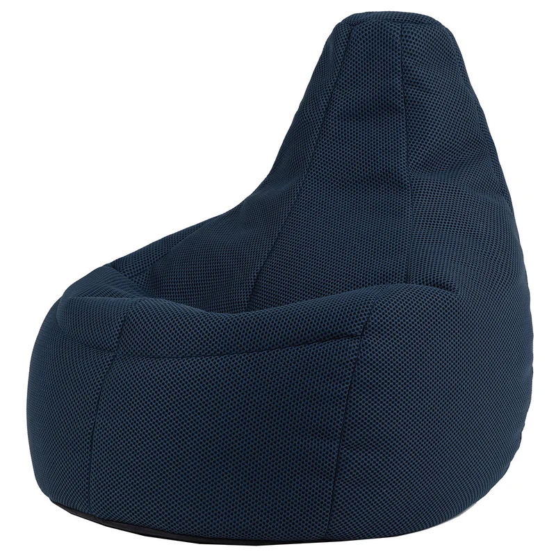 Gaming Recliner Sitzsack XL, Performance-Mesh, Marineblau