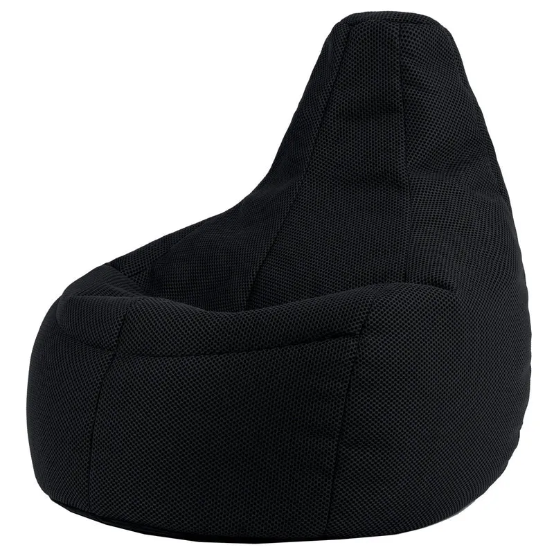 Gaming Recliner Sitzsack XL, Performance-Mesh, Mitternachtsschwarz