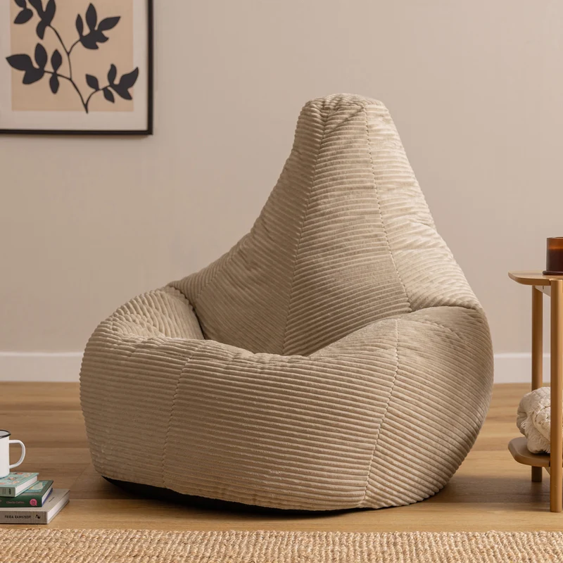 Dalton Recliner Sitzsack XL, Cord, Steingrau