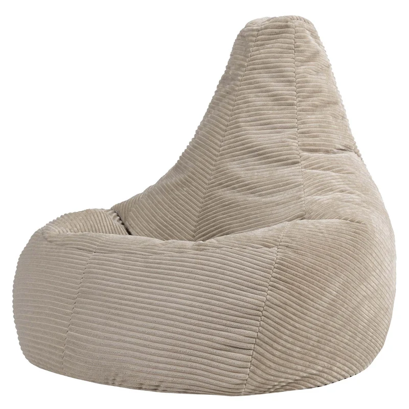Dalton Recliner Sitzsack XL, Cord, Steingrau