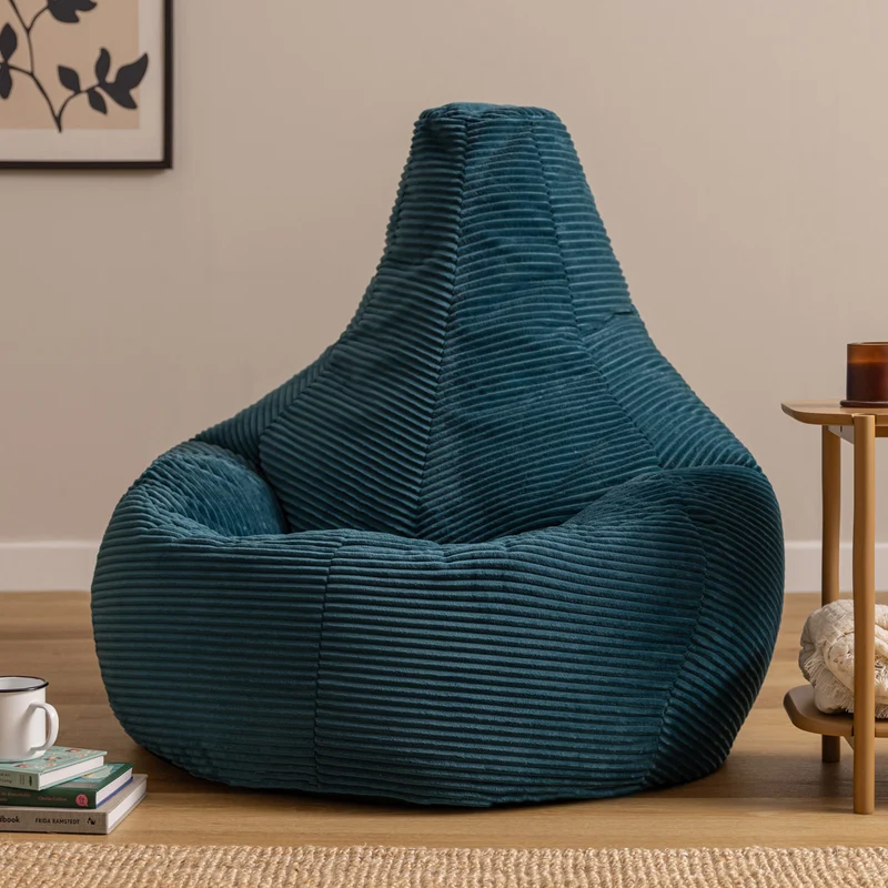 Dalton Recliner Sitzsack XL, Cord, Blaugrün