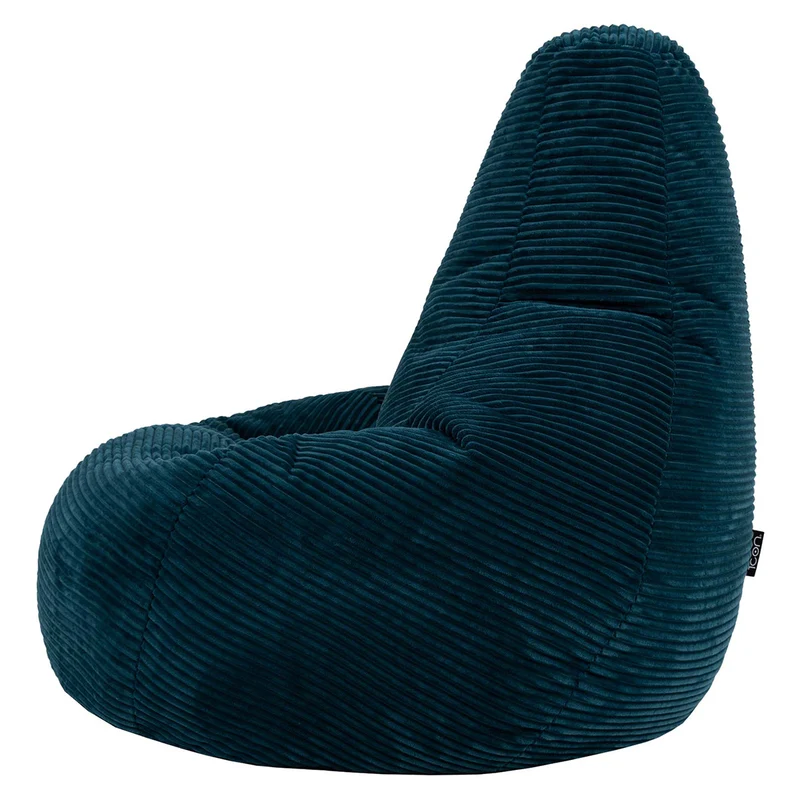 Dalton Recliner Sitzsack XL, Cord, Blaugrün