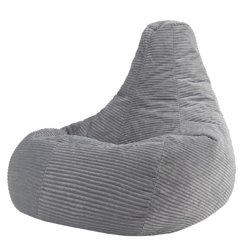 Dalton Recliner Sitzsack XL, Cord, Hellgrau